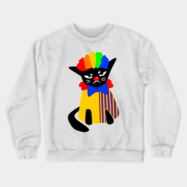 Cat Clown Crewneck Sweatshirt by SweetOblige